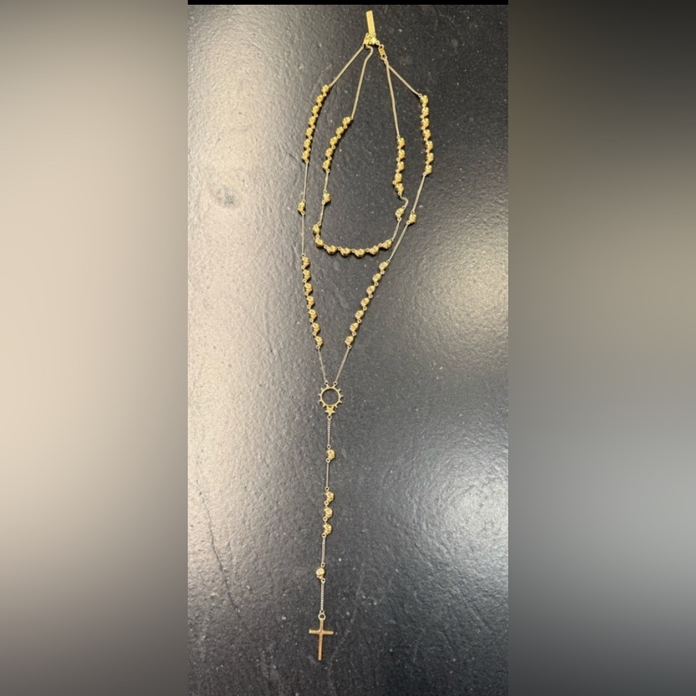 GIVENCHY made in Italy Skull Gold 20”Long Necklace
